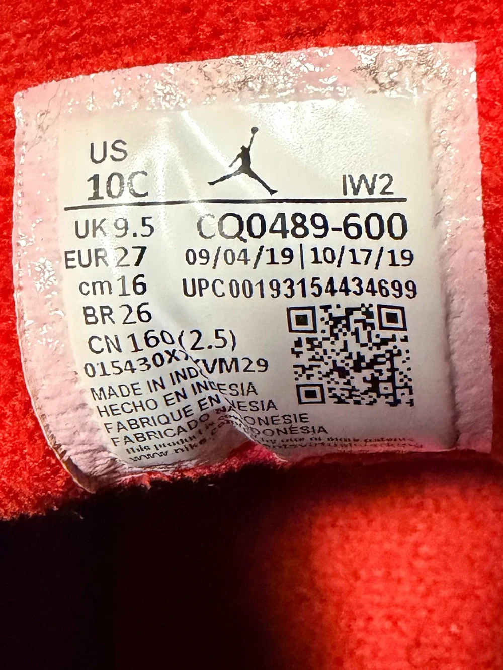 Toddler Jordan 3’s size 10c